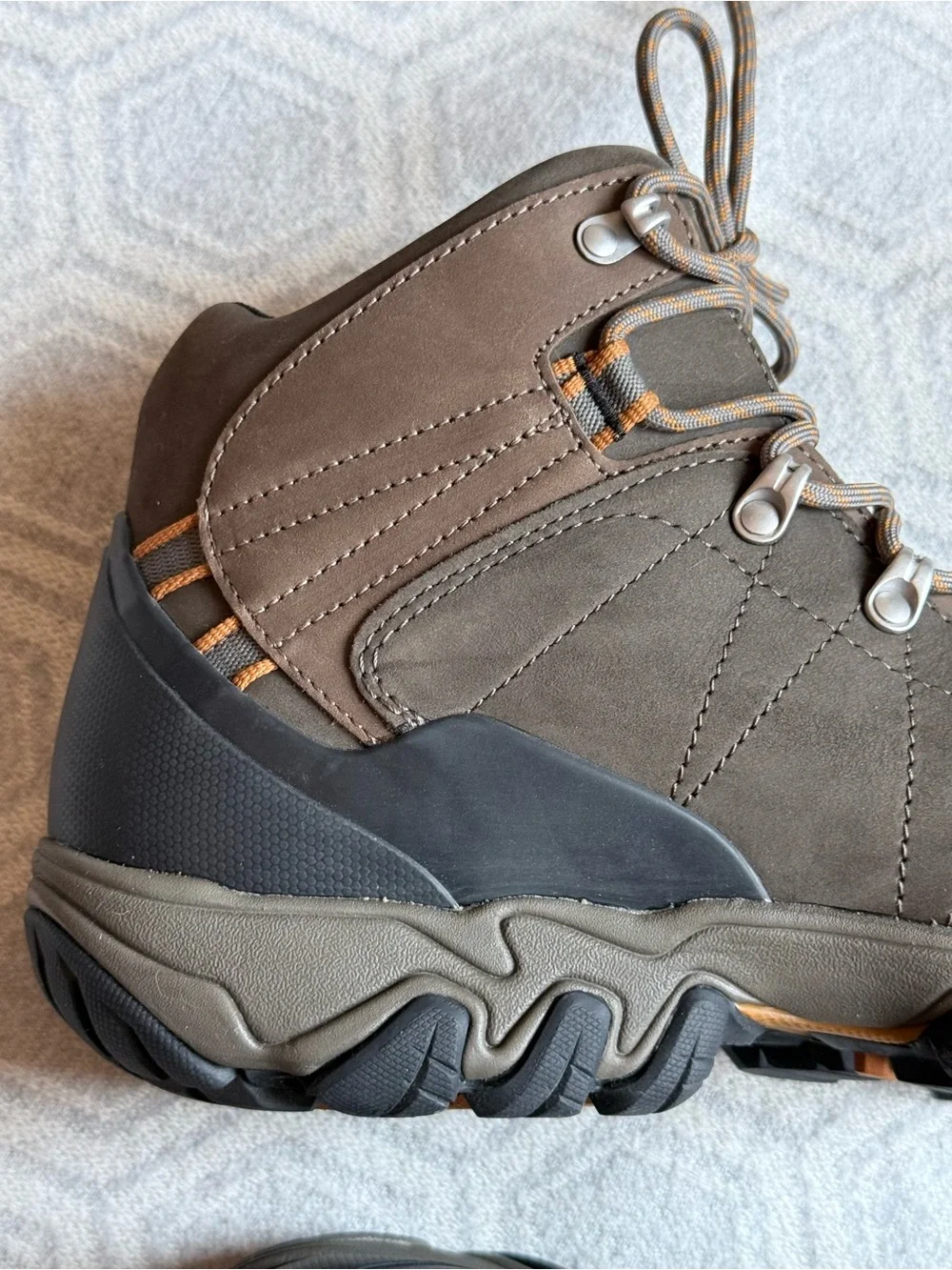 Oboz Bridger Boots Mid B-DRY Waterproof Hiking Brown Men's 12 EU 46 Like New